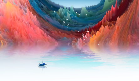 抽象泼墨风格背景，色彩爆炸