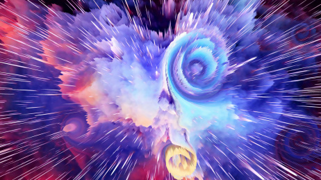 抽象泼墨风格背景，色彩爆炸