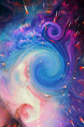 抽象泼墨风格背景，色彩爆炸