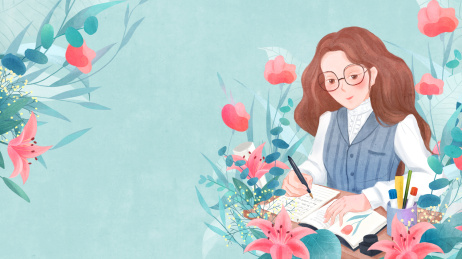 教师节老师鲜花黑板教师讲课拿书教育手绘插_站酷海洛_正版图片_视频