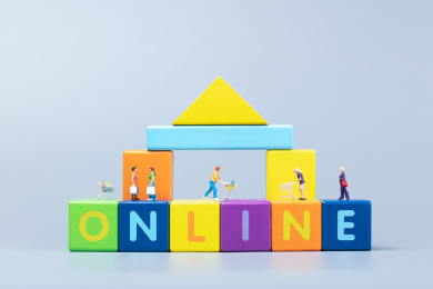 线上网上购物网络商城online字母积木英文单词