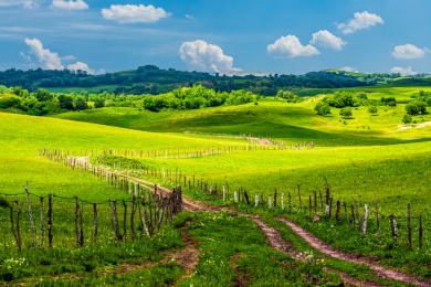 中国内蒙古赤峰坝上草原简易公路