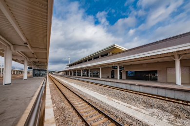 福建省龙岩市高铁火车站建筑景观