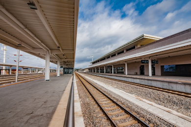 福建省龙岩市高铁火车站建筑景观
