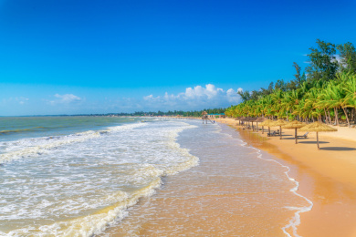 中国福建省厦门市鼓浪屿的海岸沙滩