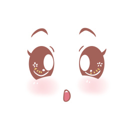 手绘卡通表情包害羞可爱插画