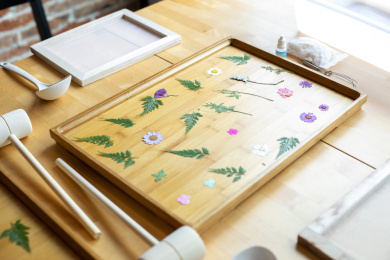 中国传统手工花草纸制作工具