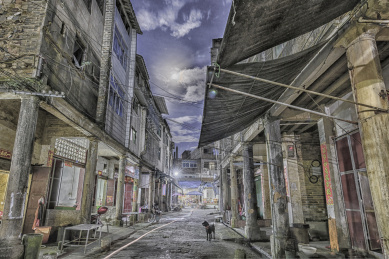 中国广东省梅州市大埔县茶阳古镇夜景