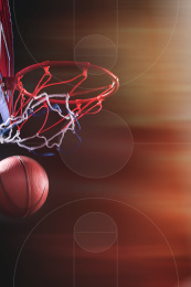 篮球比赛投篮入网，争夺比赛胜利。