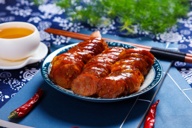 传统地方风味特产辣味香肠