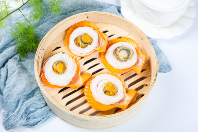 美味海鲜食材黄金粉丝扇贝