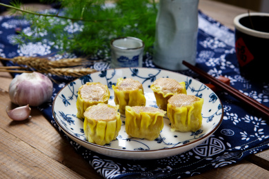 中国传统地方特色小吃茶点干蒸烧麦
