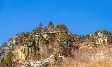 中国辽宁丹东宽甸天桥沟冬景