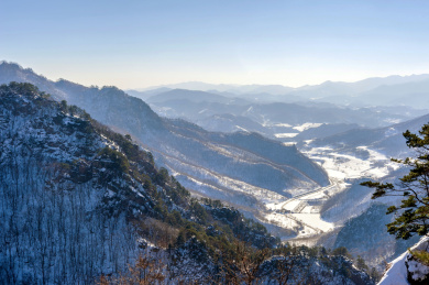 中国辽宁丹东宽甸天桥沟冬景
