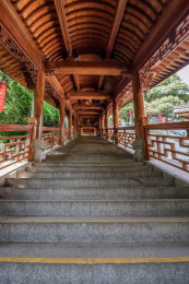 中国浙江省杭州市上天竺法喜寺廊亭