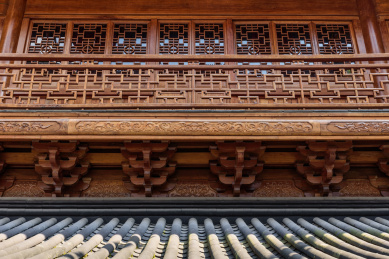中国浙江省杭州市上天竺法喜寺古建筑特写