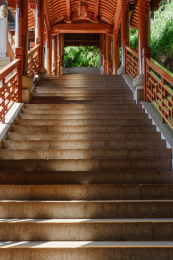 中国浙江省杭州市上天竺法喜寺廊亭