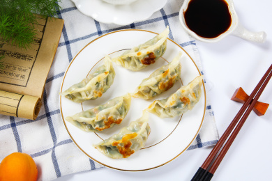 中国传统面点小吃生煎饺子