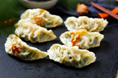 中国传统面点小吃生煎饺子