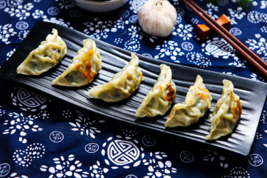 中国传统面点小吃生煎饺子