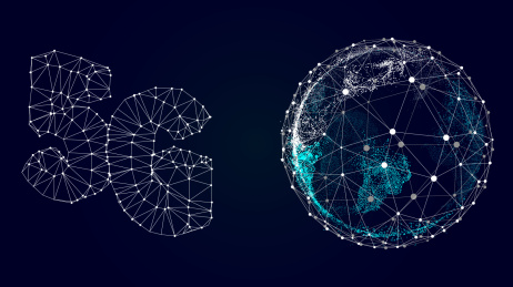 炫酷5G时代科技素材矢量背景图 