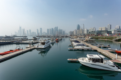 中国山东青岛奥帆中心景色