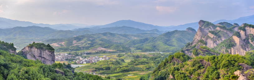 中国福建省龙岩市连城县冠豸山全景