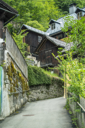 奥地利哈尔施塔特小镇里的民居建筑