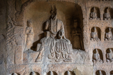 中国河南巩义石窟寺石刻