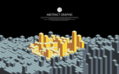 用抽象技法表达的未来科技背景图。