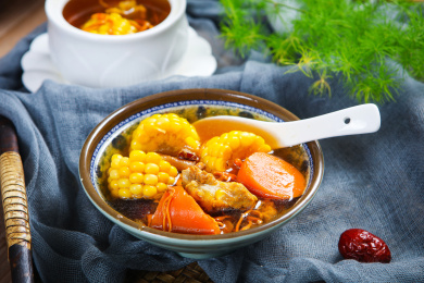 玉米萝卜排骨虫草花煲靓汤