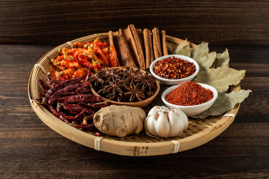 一盘中餐常用香辣烹饪调料香料  