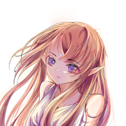 一位美丽的精灵少女头像,背景是白色的,唯美风格的人物头像.