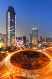 中国辽宁沈阳惠工广场夜景