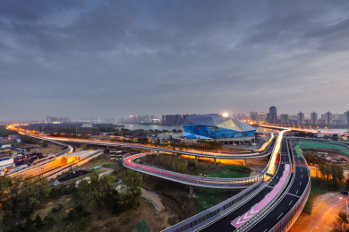 中国辽宁沈阳盛京大剧院夜景