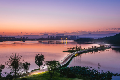 成都市天府新区兴隆湖自然风光