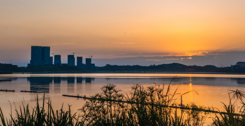 成都市天府新区兴隆湖自然风光