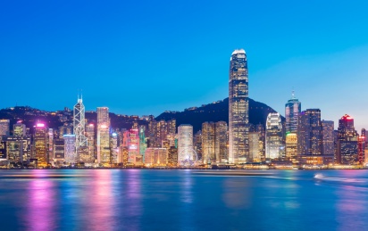 中国香港特别行政区夜景