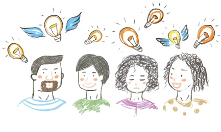 头脑风暴 简笔画 涂鸦 灯泡人物