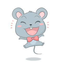 可爱小老鼠卡通q版开心表情