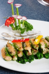 中国美食粤菜杭椒百花蛏子王