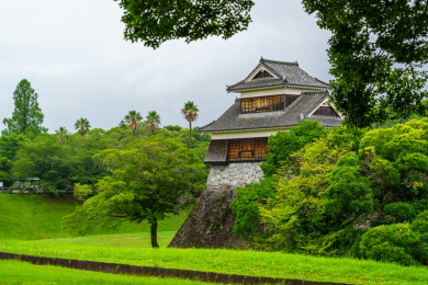 日本熊本的著名景点熊本城公园