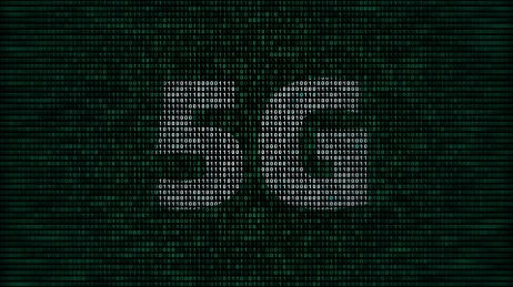 第五代移动通讯技术（5G）数字科技感背景图