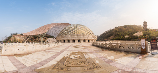 中国江苏南京的牛首山景区的佛顶宫建筑