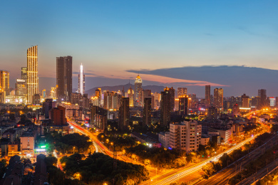 中国江苏无锡城市建筑风光