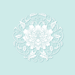 传统的缠枝花卉纹样，柔色背景