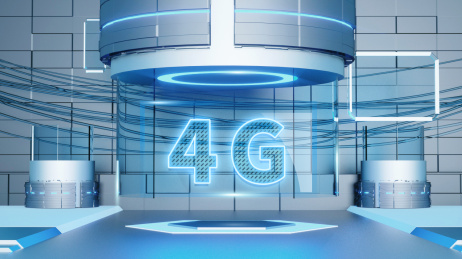 一个蓝色的三维4G虚拟实验室