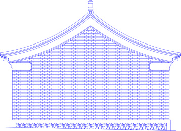 古建筑矢量线稿