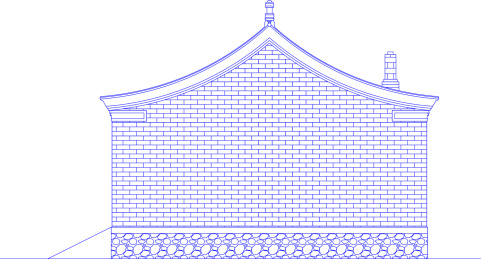 古建筑矢量线稿