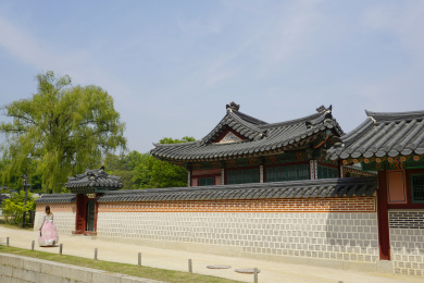 韩国景福宫咸和堂和缉敬堂建筑外景